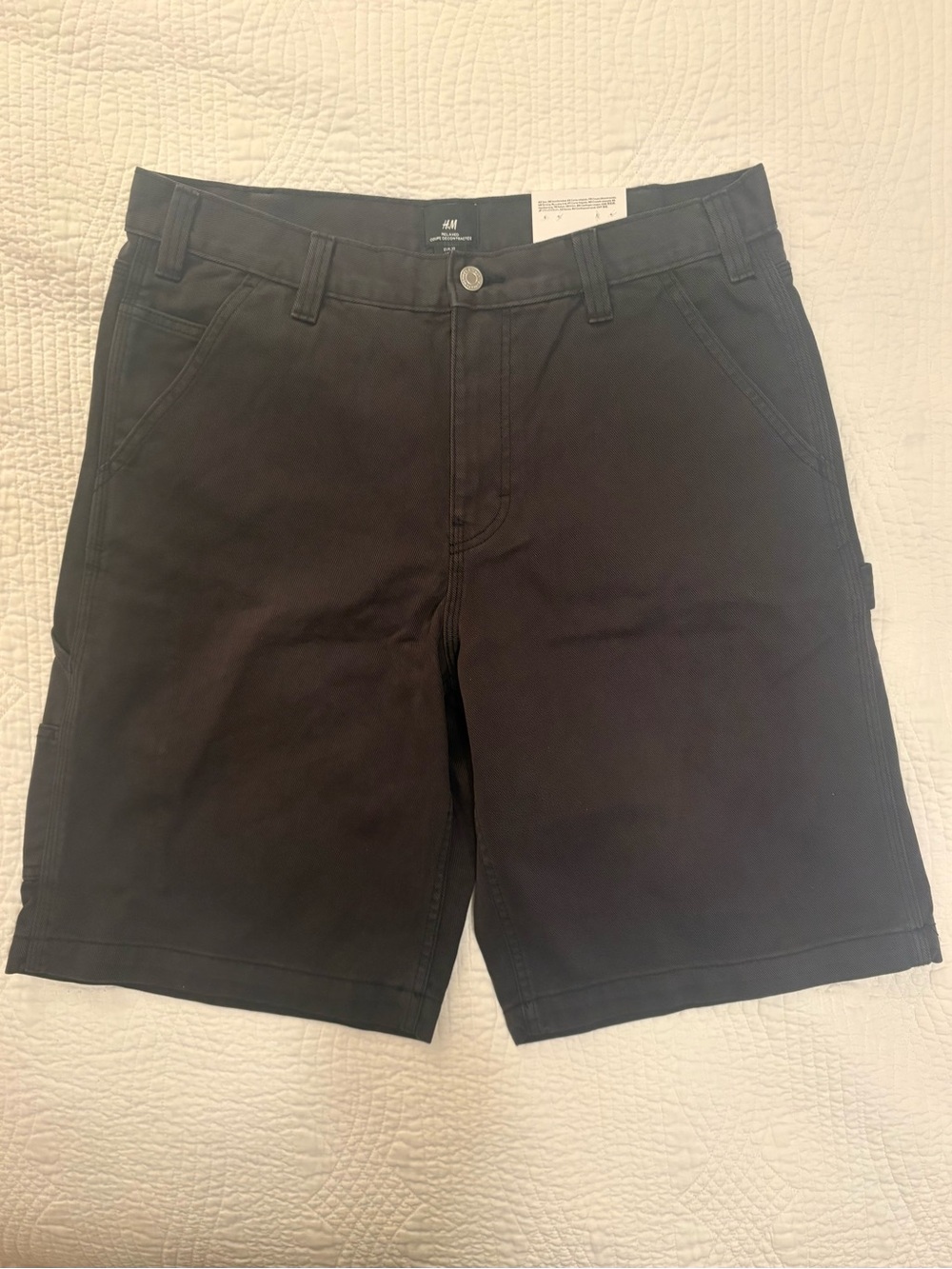 H&M Men's Black Cargo Shorts